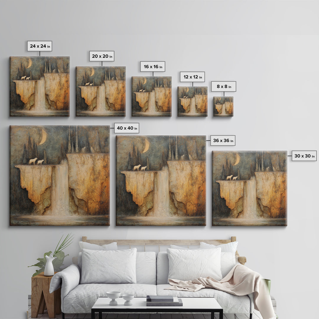 Dwarven Forge with Molten Gold Glow Canvas Print, Fantasy Art, Fantasy Home Decor, Living Room Decor, Fine Art, Mythic, FAN-1x1-90