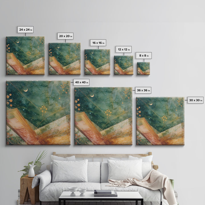 Angelic Warrior with Radiant Wings Canvas Print, Fantasy Art, Neutral Decor, Living Room Decor, Oil Painting, Mythic, FAN-1x1-95