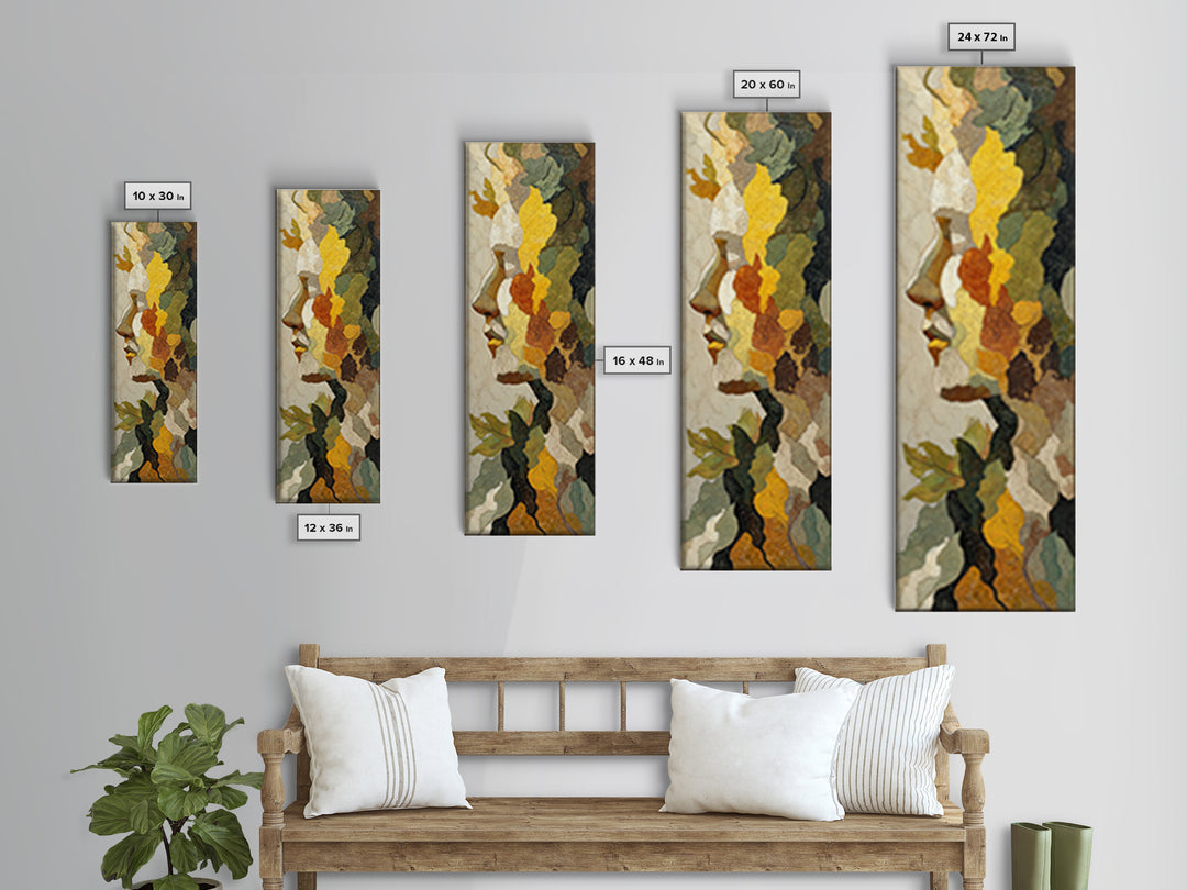 Faerie Market under Giant Mushrooms Canvas Print, Fantasy Art, Painting, Living Room Decor, Oil Painting, Mythic, Gothic Art, FAN-1x3-27