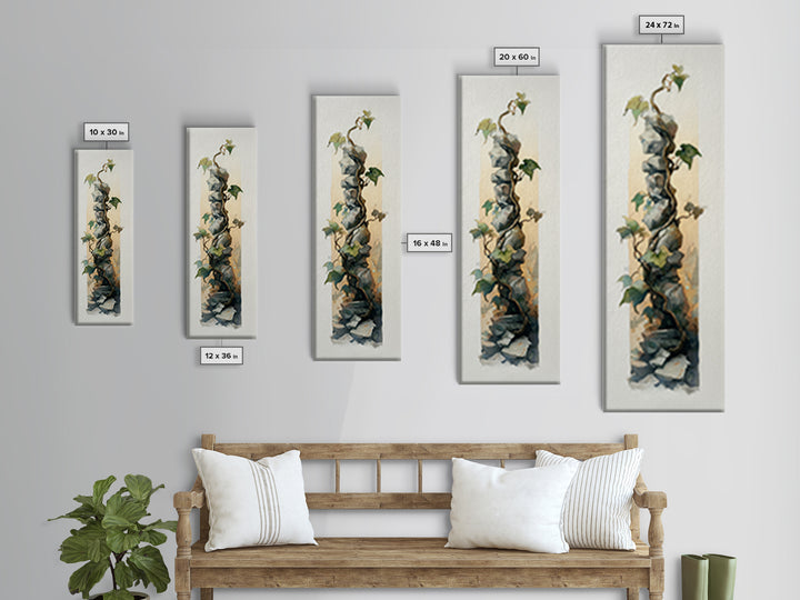 Floating Island with Waterfalls and Ancient Ruins Canvas Print, Fantasy Art, Art Prints, Living Room Decor, Fine Art, Mythic, FAN-1x3-39