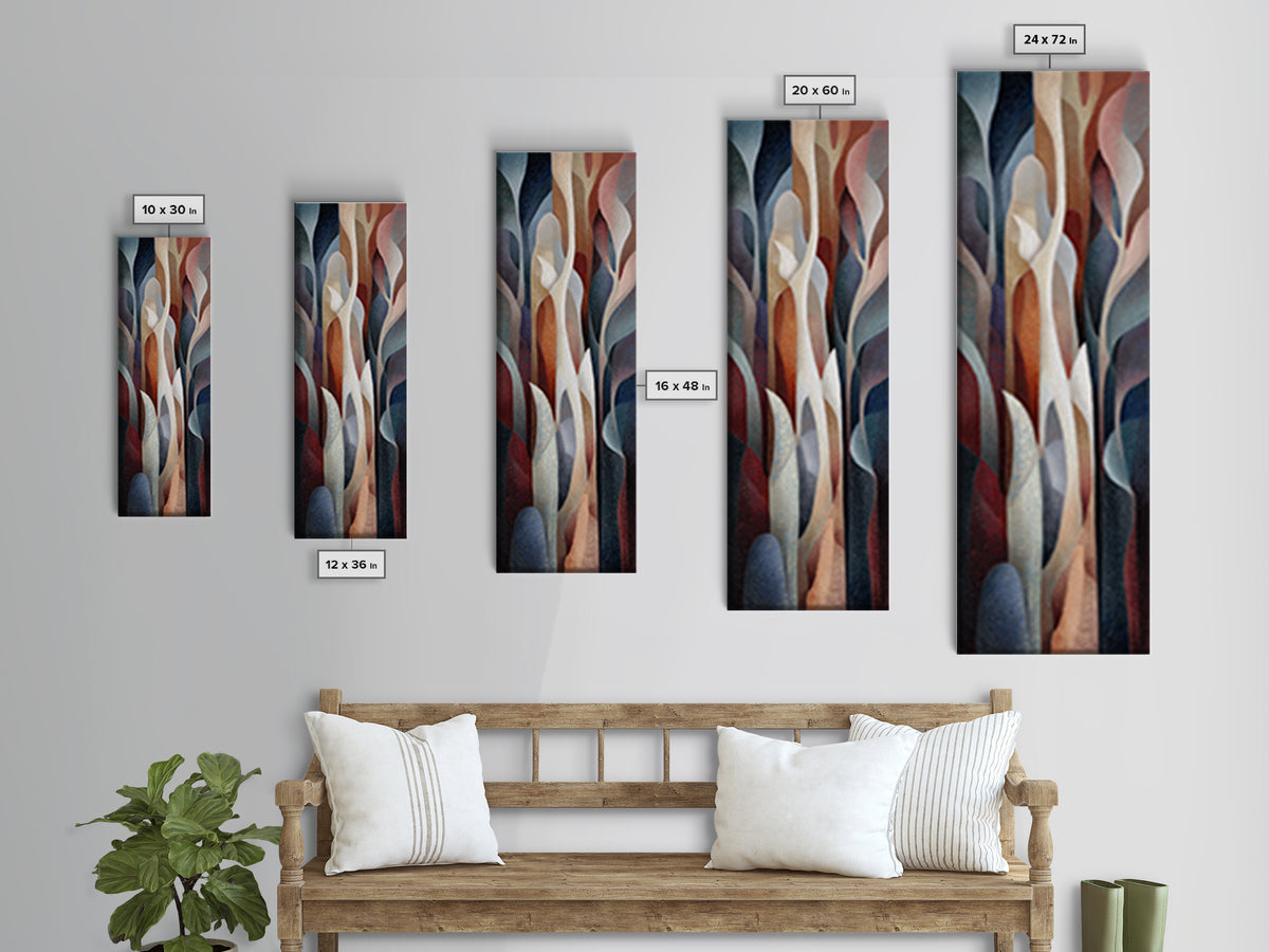 Faerie Market under Giant Mushrooms Canvas Print, Fantasy Art, Whimsical Art, Living Room Decor, Abstract Art, Mythic, FAN-1x3-51