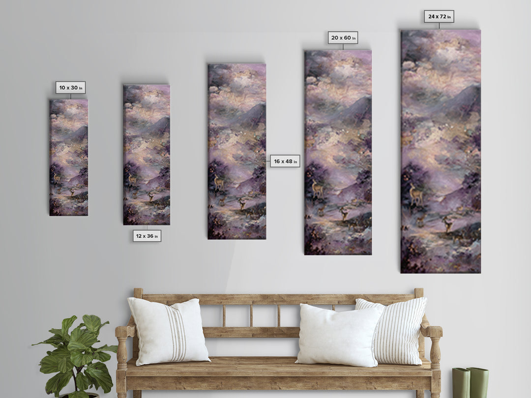 Ancient Map Landscape Canvas Print, Fantasy Art, Prints, Living Room Decor, Oil Painting, Mythic, Fairy Art, Fantasy Art Prints, FAN-1x3-73