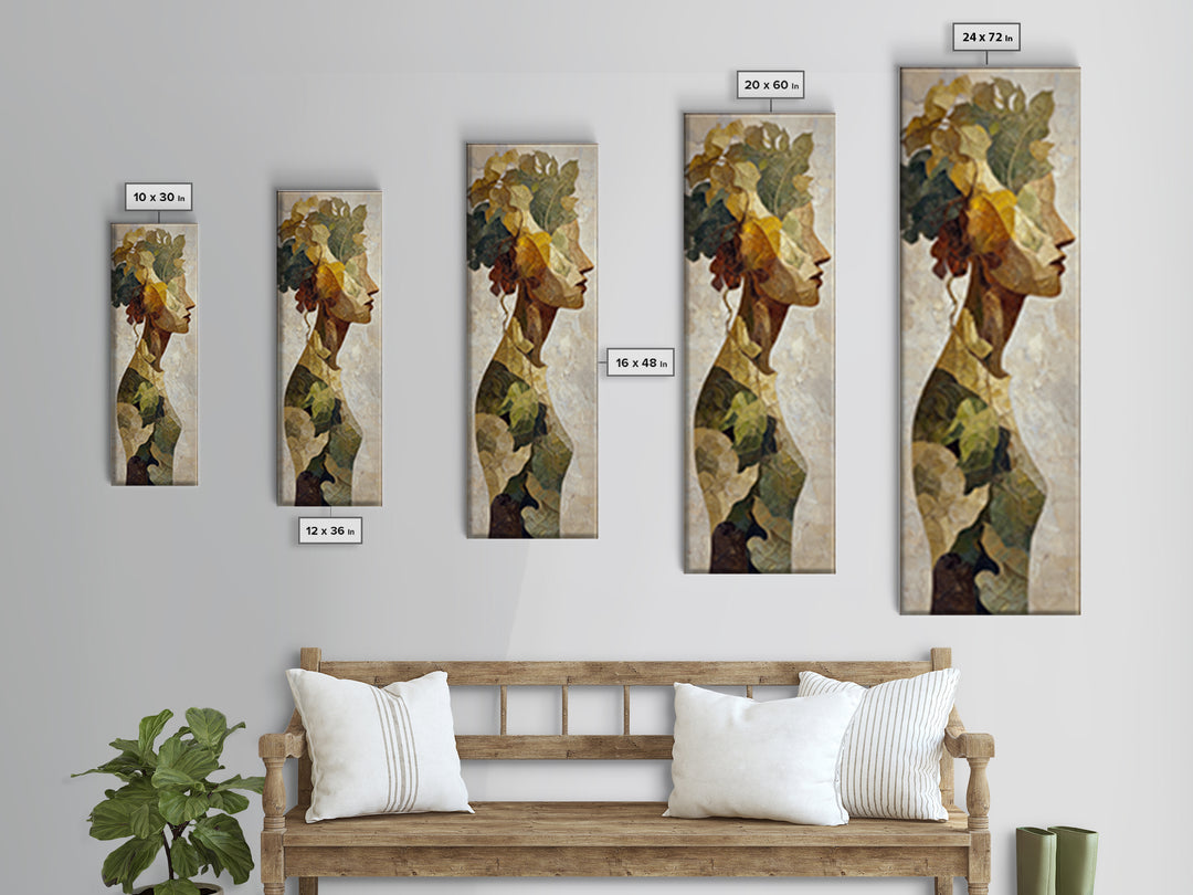 Floating Island with Waterfalls and Ancient Ruins Framed Canvas Print, Fantasy Art, Large Art Print, Living Room Decor, Mythic, FAN-1x3-87
