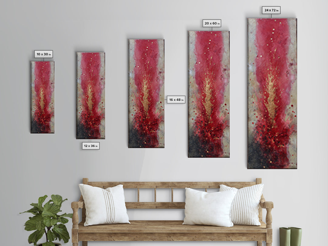 Magic Sword Embedded Canvas Print, Fantasy Art, Fantasy Art Print, Living Room Decor, Fine Art, Mythic, Textured Painting, FAN-1x3-95