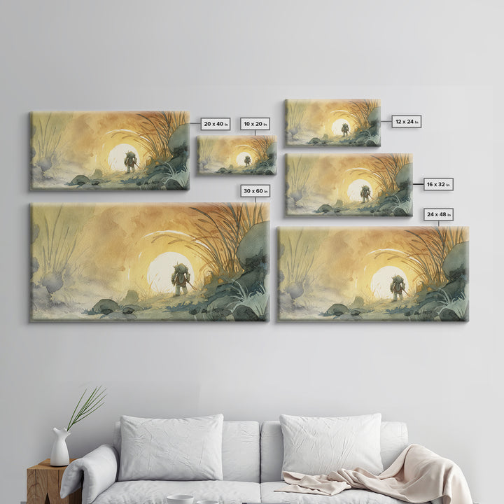 Dragon Soaring Above Jagged Mountain Peaks Canvas Print, Fantasy Art, Wall Art, Living Room Decor, Mythic, Boho Wall Art, FAN-2x1-21