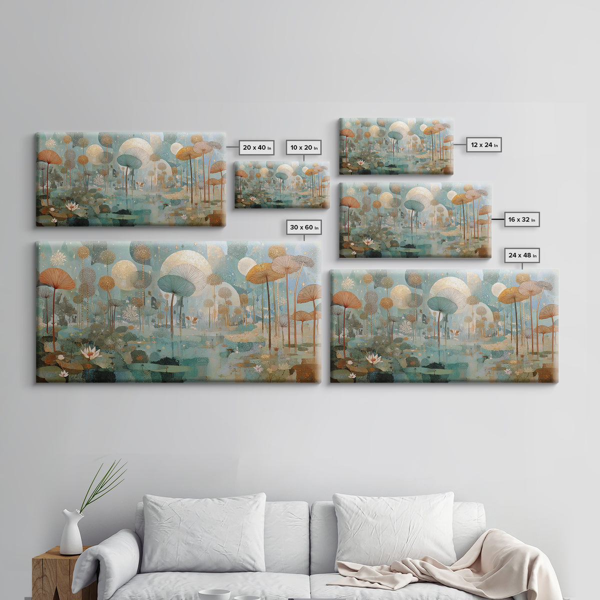 Golem Made of Vines and Old Stone Canvas Print, Fantasy Art, Contemporary Art, Living Room Decor, Mythic, Printable Art, FAN-2x1-41