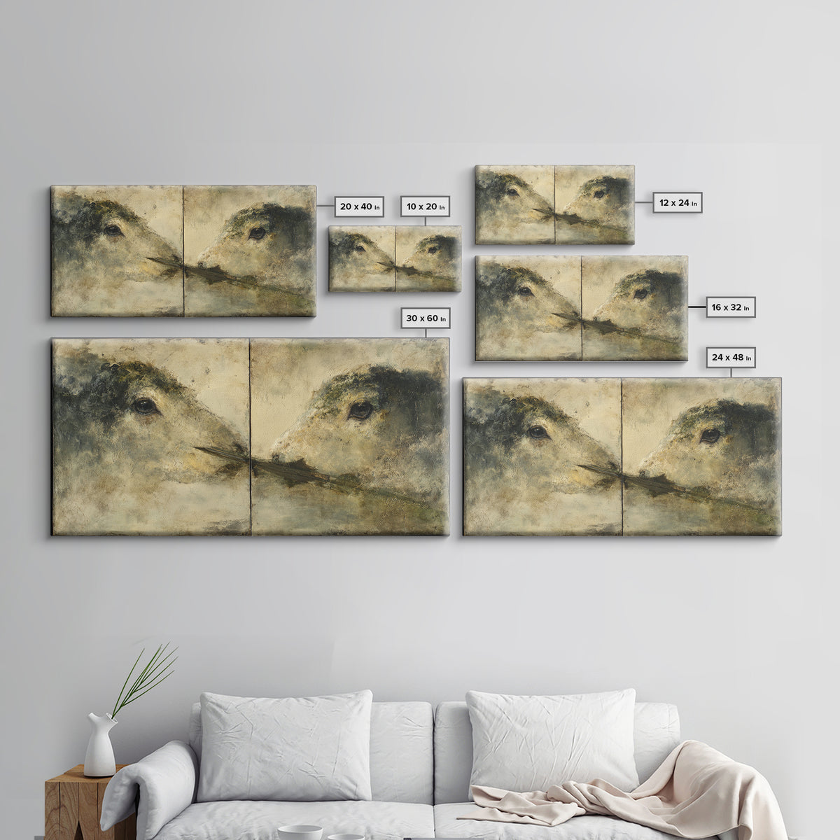 Elven Queen Portrait Canvas Print, Fantasy Art, Wall Decor, Living Room Decor, Fine Art, Mythic, Whimsical Art, Gothic Art, FAN-2x1-70