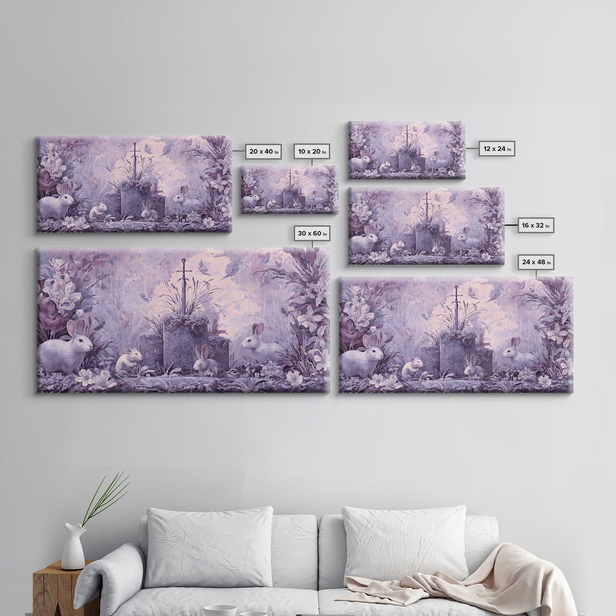 Elven Queen Portrait Canvas Print, Fantasy Art, Wall Decor, Living Room Decor, Fine Art, Mythic, Whimsical Art, Gothic Art, FAN-2x1-94