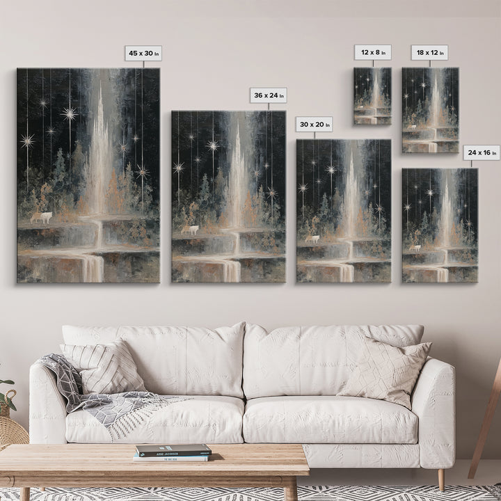 Giant Tree City Filled Framed Canvas Print, Fantasy Art, Painting, Living Room Decor, Abstract Art, Mythic, Gothic Art, FAN-2x3-17