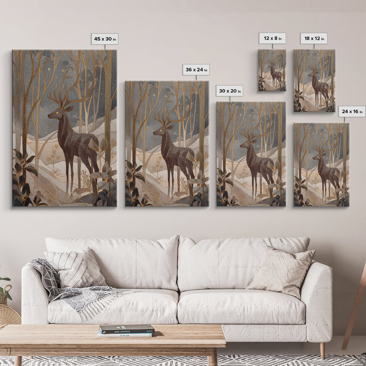 Mythic Waterfall Guarded by White Wolves Canvas Print, Fantasy Art, Fantasy Art Print, Living Room Decor, Fine Art, Mythic, FAN-2x3-32
