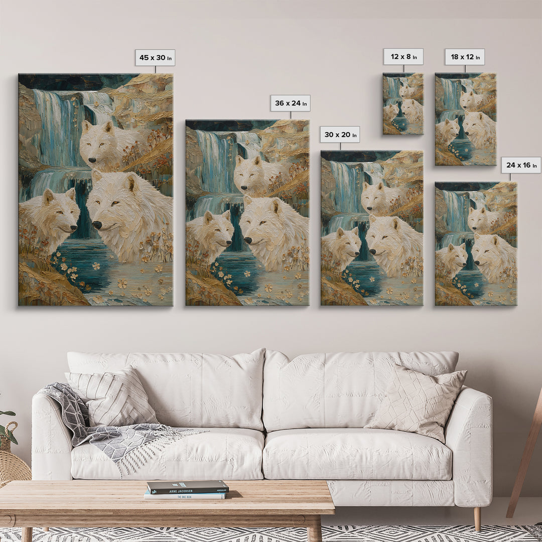 Floating Island with Waterfalls and Ancient Ruins Canvas Print, Fantasy Art, Watercolor Painting, Living Room Decor, Mythic, FAN-2x3-83