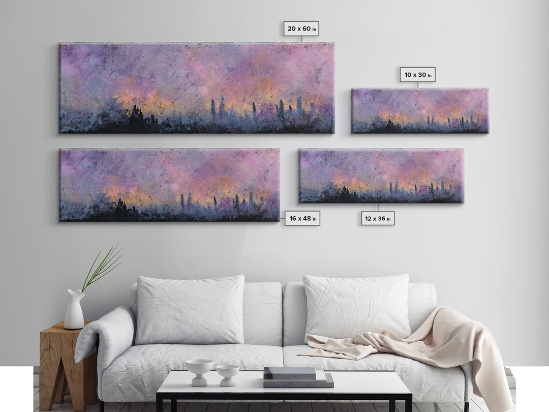 Faerie Market under Giant Mushrooms Framed Canvas Print, Fantasy Art, Neutral Decor, Living Room Decor, Fine Art, Mythic, FAN-3x1-7