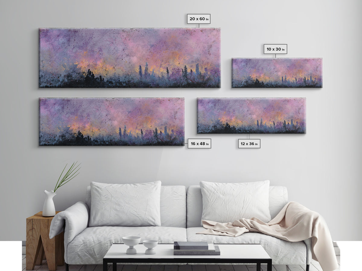 Faerie Market under Giant Mushrooms Framed Canvas Print, Fantasy Art, Neutral Decor, Living Room Decor, Fine Art, Mythic, FAN-3x1-7