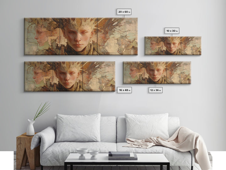 Magic Sword Embedded Canvas Print, Fantasy Art, Fantasy, Living Room Decor, Fine Art, Mythic, Final Fantasy Art, Dragon Art, FAN-3x1-75