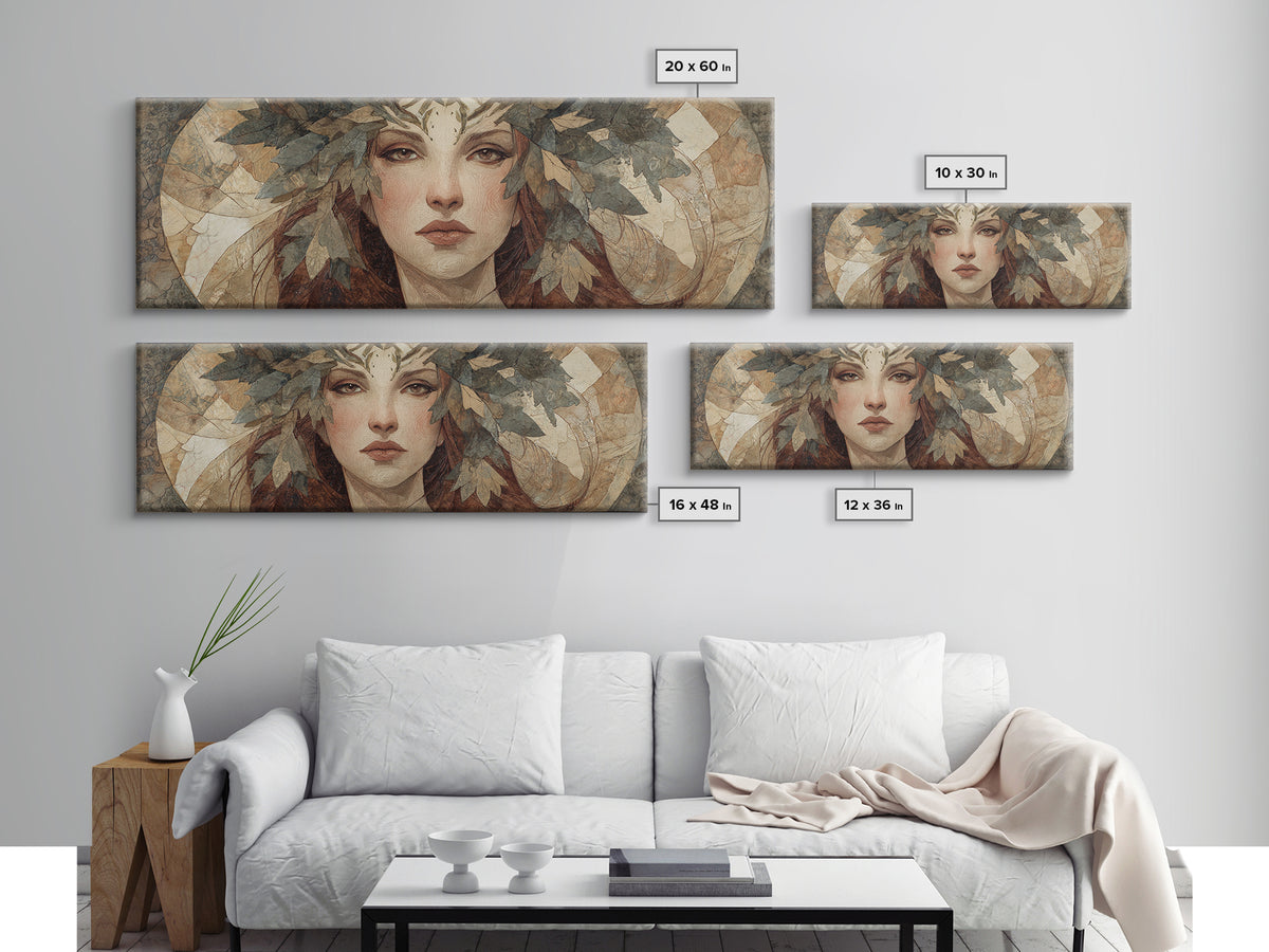 Phoenix Rising in Gold and Crimson Flames Canvas Print, Fantasy Art, Digital Painting, Living Room Decor, Fine Art, Mythic, FAN-3x1-93
