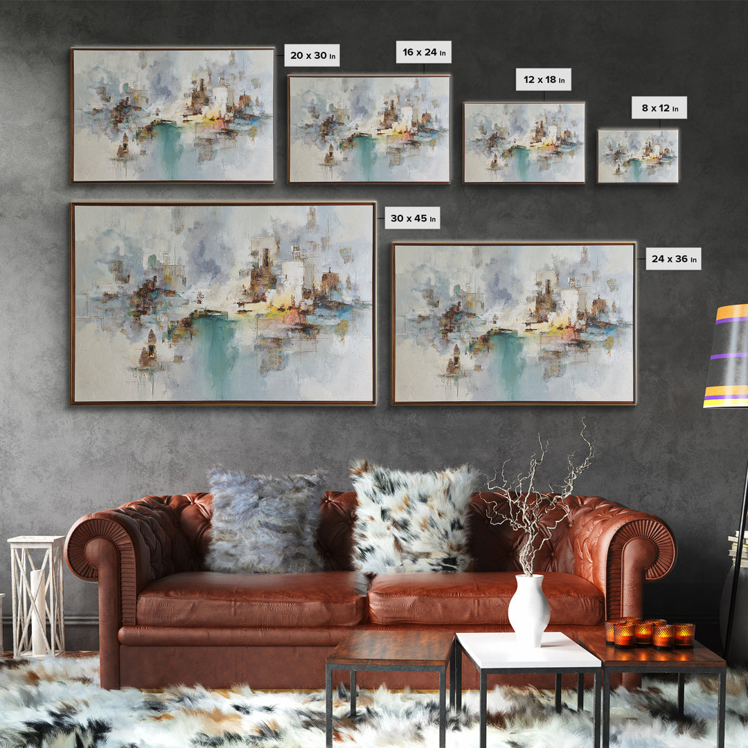 Giant Tree City Filled Canvas Print, Fantasy Art, Fantasy Wall Art, Living Room Decor, Oil Painting, Mythic, Fine Art Print, FAN-3x2-37