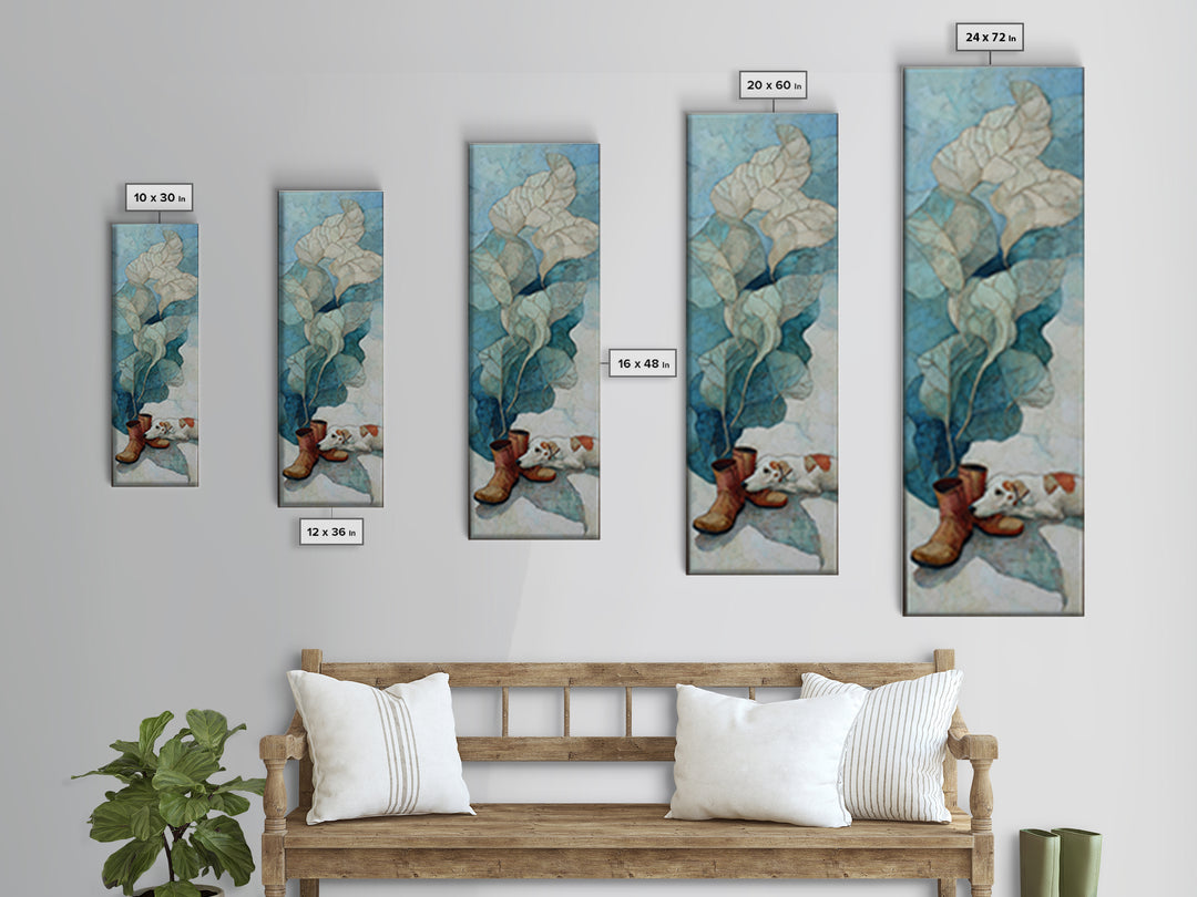 Fresh Bread Honey and Butter Still Life Canvas Print, Farmhouse Art, Boho Decor, Farmhouse Decor, Oil Painting, Harvest, FAR-1x3-12
