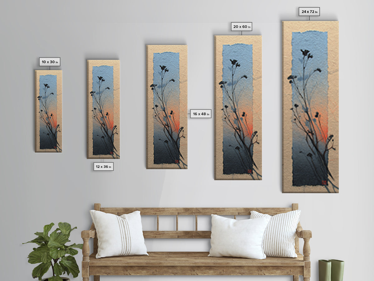 Country Landscape with Fence and Rolling Hills Canvas Print, Farmhouse Art, Floral Wall Art, Farmhouse Decor, Fine Art, Harvest, FAR-1x3-2