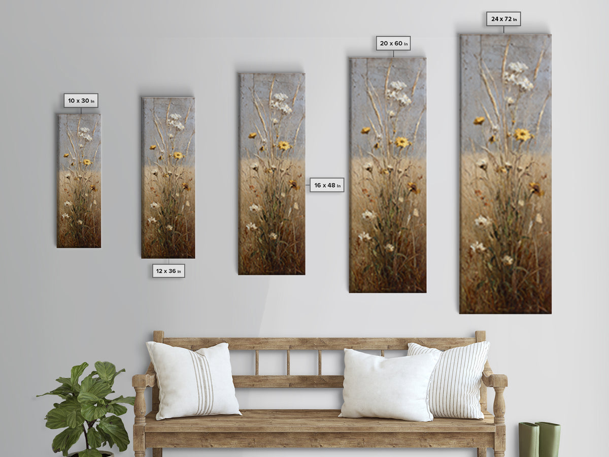 Rustic Barn in Golden Field Light Framed Canvas Print, Farmhouse Art, Neutral Decor, Farmhouse Decor, Fine Art, Harvest, FAR-1x3-62