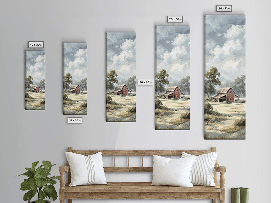 Rustic Barn in Golden Field Light Canvas Print, Farmhouse Art, Luxury Decor, Farmhouse Decor, Fine Art, Harvest, Art Prints, FAR-1x3-86