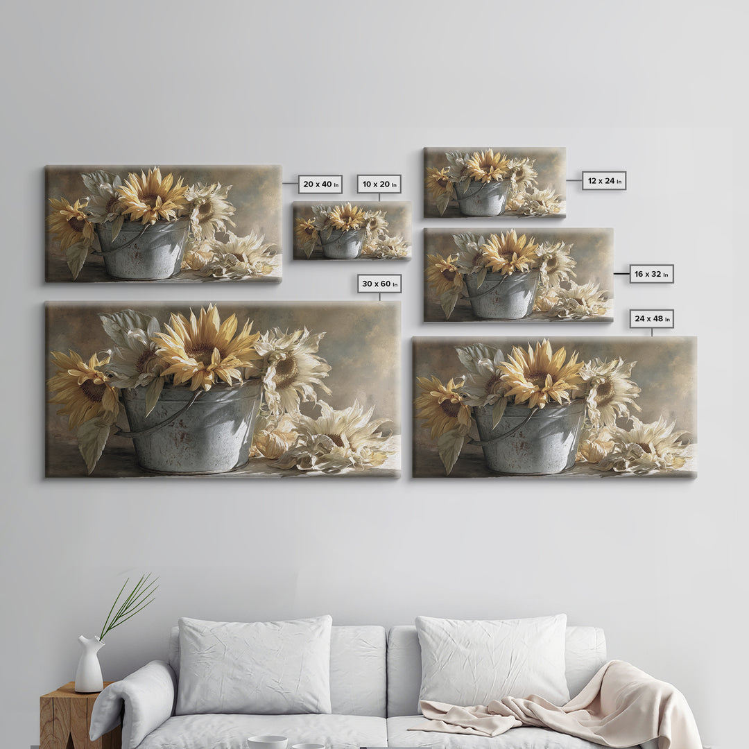 Fresh Bread Honey and Butter Still Life Framed Canvas Print, Farmhouse Art, Statement Artwork, Farmhouse Decor, Harvest, FAR-2x1-20