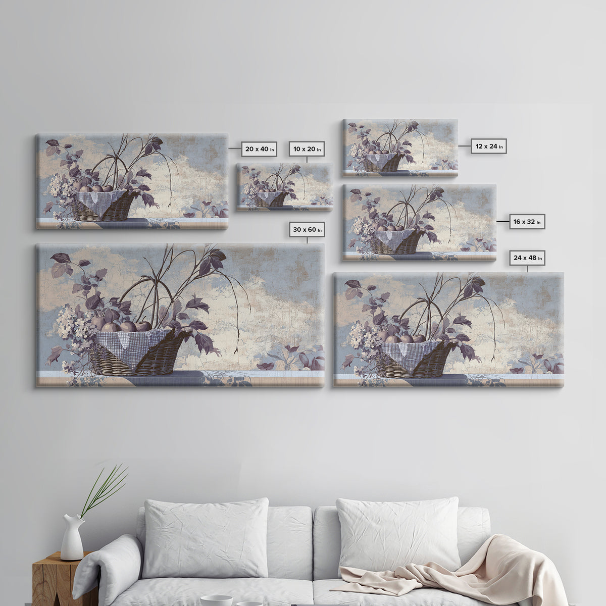 Country Landscape with Fence and Rolling Hills Framed Canvas Print, Farmhouse Art, Art Print, Farmhouse Decor, Harvest, FAR-2x1-34