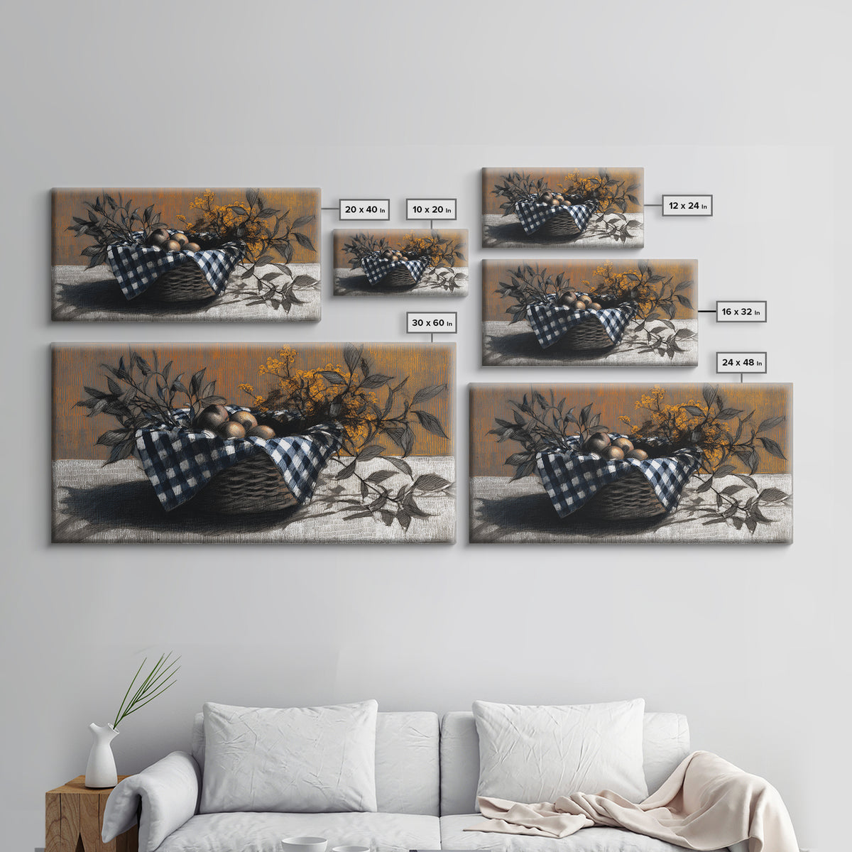 Country Landscape with Fence and Rolling Hills Canvas Print, Farmhouse Art, Wall Art, Farmhouse Decor, Fine Art, Harvest, FAR-2x1-82
