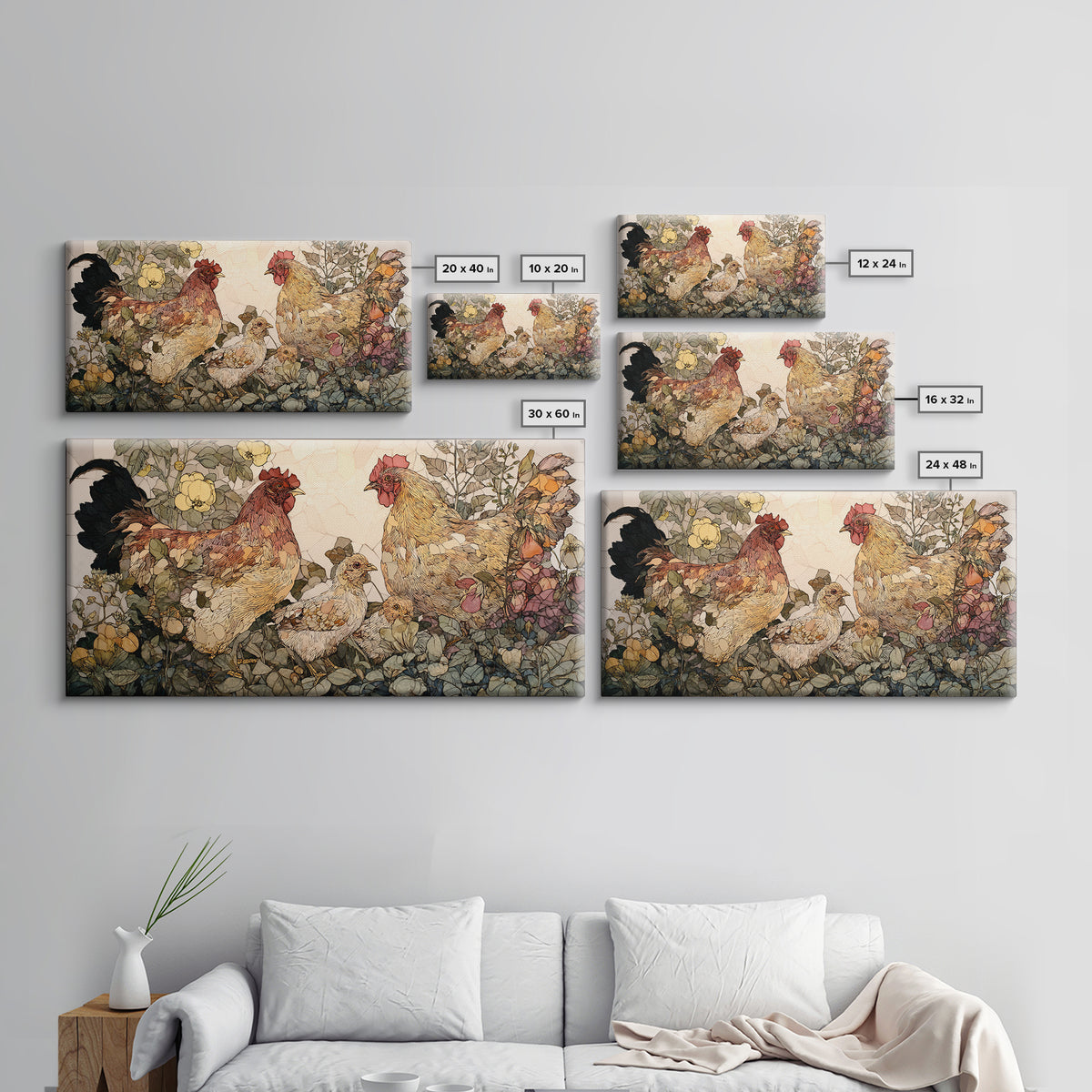 Weathered Horseshoe and Wildflowers Canvas Print, Farmhouse Art, Digital Print, Farmhouse Decor, Oil Painting, Harvest, FAR-2x1-89
