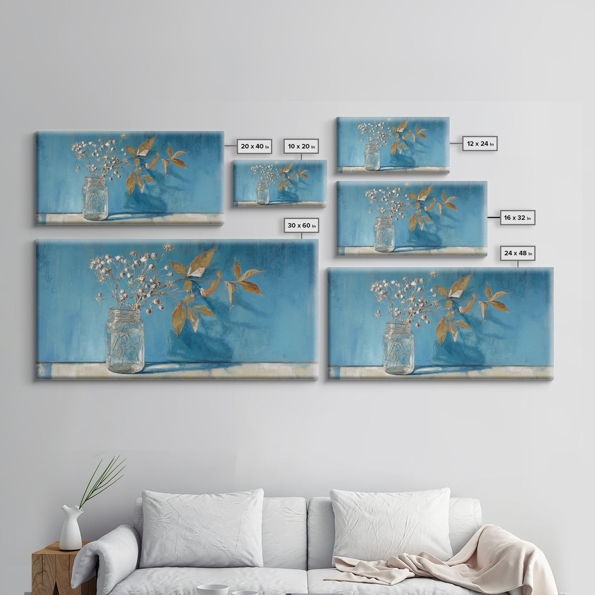 White Cow Portrait Canvas Print, Farmhouse Art, Printable Art, Farmhouse Decor, Fine Art, Harvest, Landscape Painting, FAR-2x1-93
