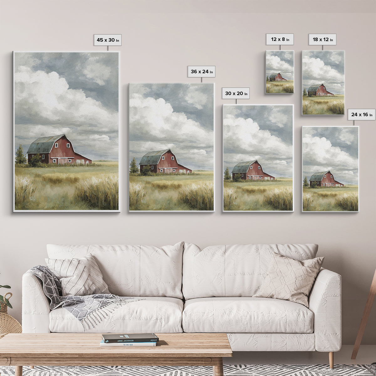 Cornfield under a Dramatic Summer Sky Canvas Print, Farmhouse Art, Minimalist Decor, Farmhouse Decor, Fine Art, Harvest, FAR-2x3-54