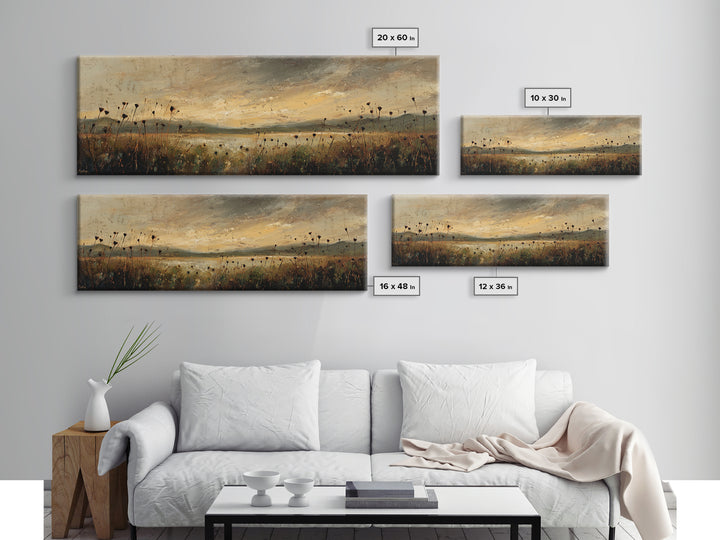 Wheat Bundle Tied Framed Canvas Print, Farmhouse Art, Digital Prints, Farmhouse Decor, Fine Art, Harvest, Watercolor Painting, FAR-3x1-2