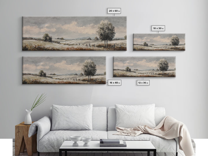 Black and White Sheep Canvas Print, Farmhouse Art, Art Print, Farmhouse Decor, Fine Art, Harvest, Digital Art, FAR-3x1-48