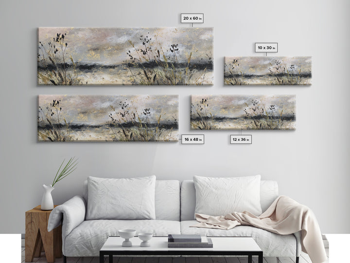 Cornfield under a Dramatic Summer Sky Canvas Print, Farmhouse Art, Gallery Decor, Farmhouse Decor, Oil Painting, Harvest, FAR-3x1-62