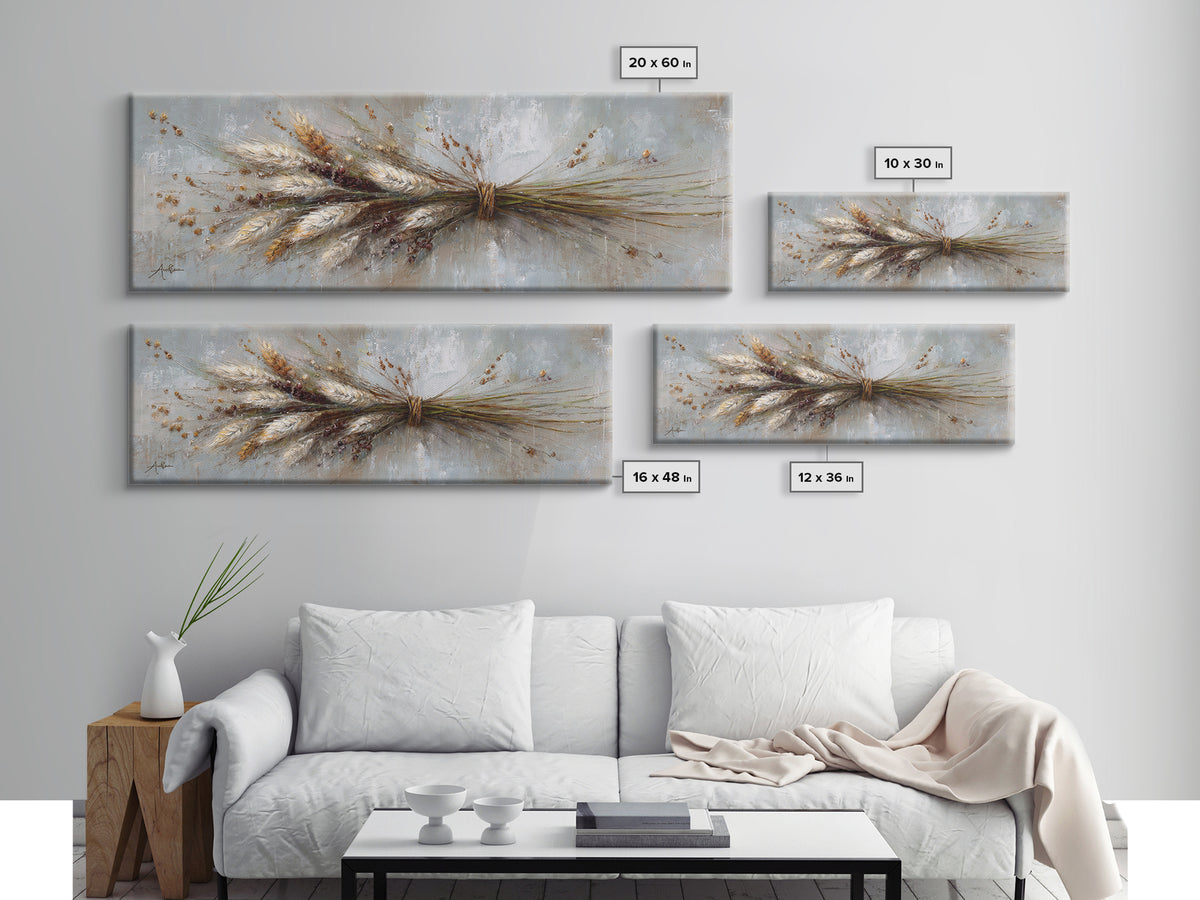 Rustic Pear Still Life on Plank Wood Canvas Print, Farmhouse Art, Art Prints, Farmhouse Decor, Harvest, Sage Green Wall Art, FAR-3x1-83