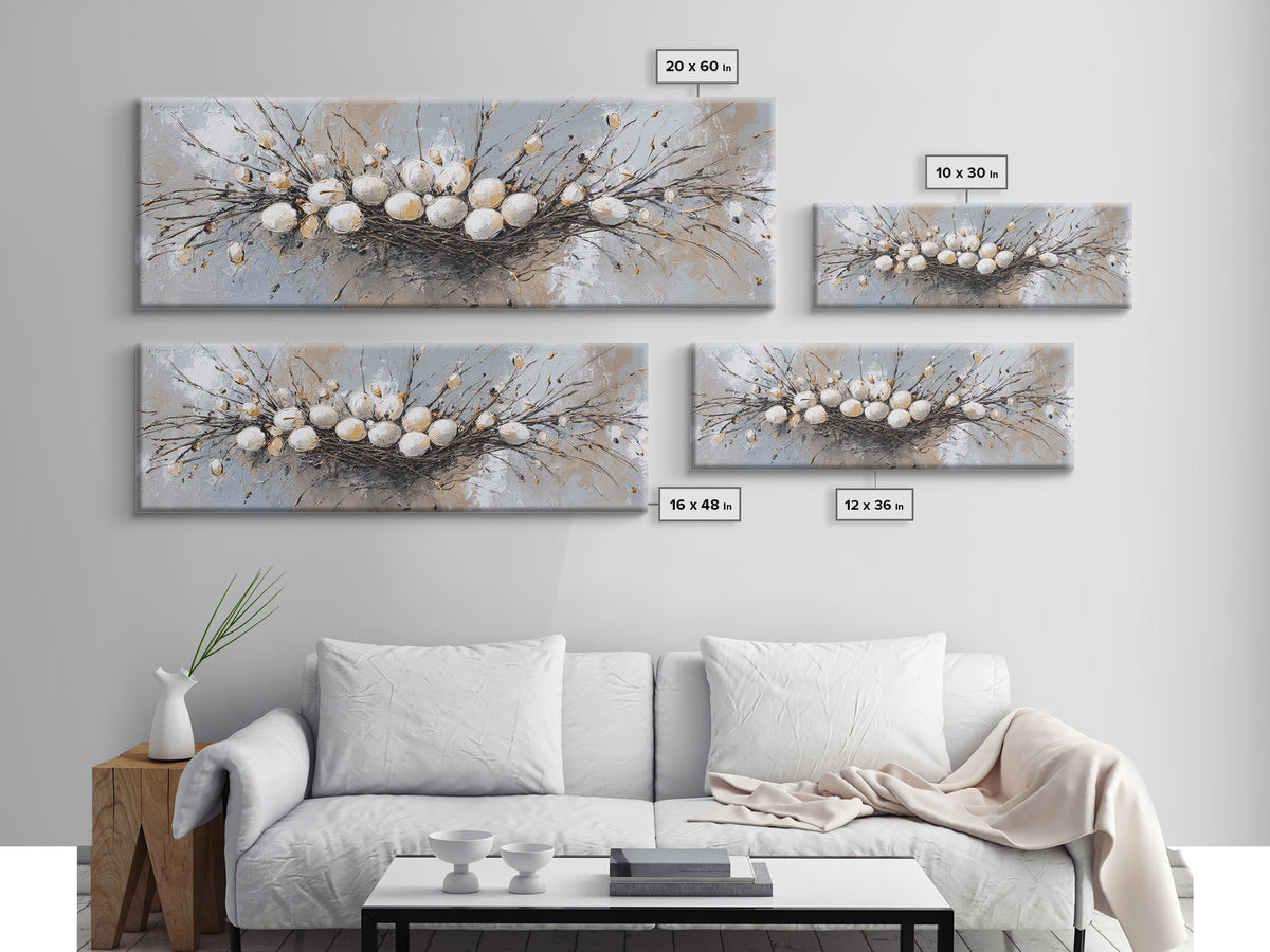 Fresh Bread Honey and Butter Still Life Canvas Print, Farmhouse Art, Minimalist Decor, Farmhouse Decor, Oil Painting, Harvest, FAR-3x1-88