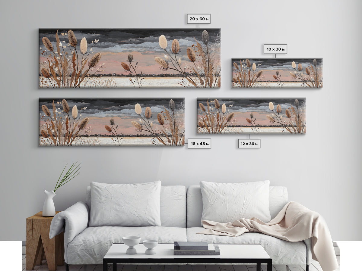 Wheat Bundle Tied Canvas Print, Farmhouse Art, Botanical Prints, Farmhouse Decor, Fine Art, Harvest, Statement Artwork, FAR-3x1-98