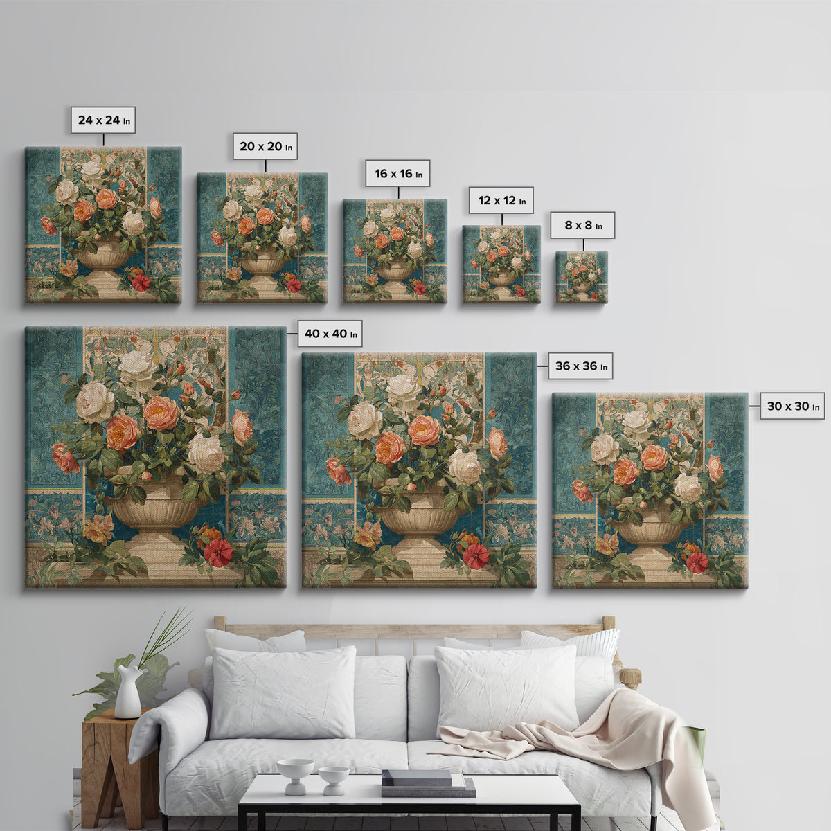 Ch Teau Garden Urn Canvas Print, French Country Art, Printable Art, Farmhouse Decor, Fine Art, Country, Eclectic Wall Art, FCA-1x1-19