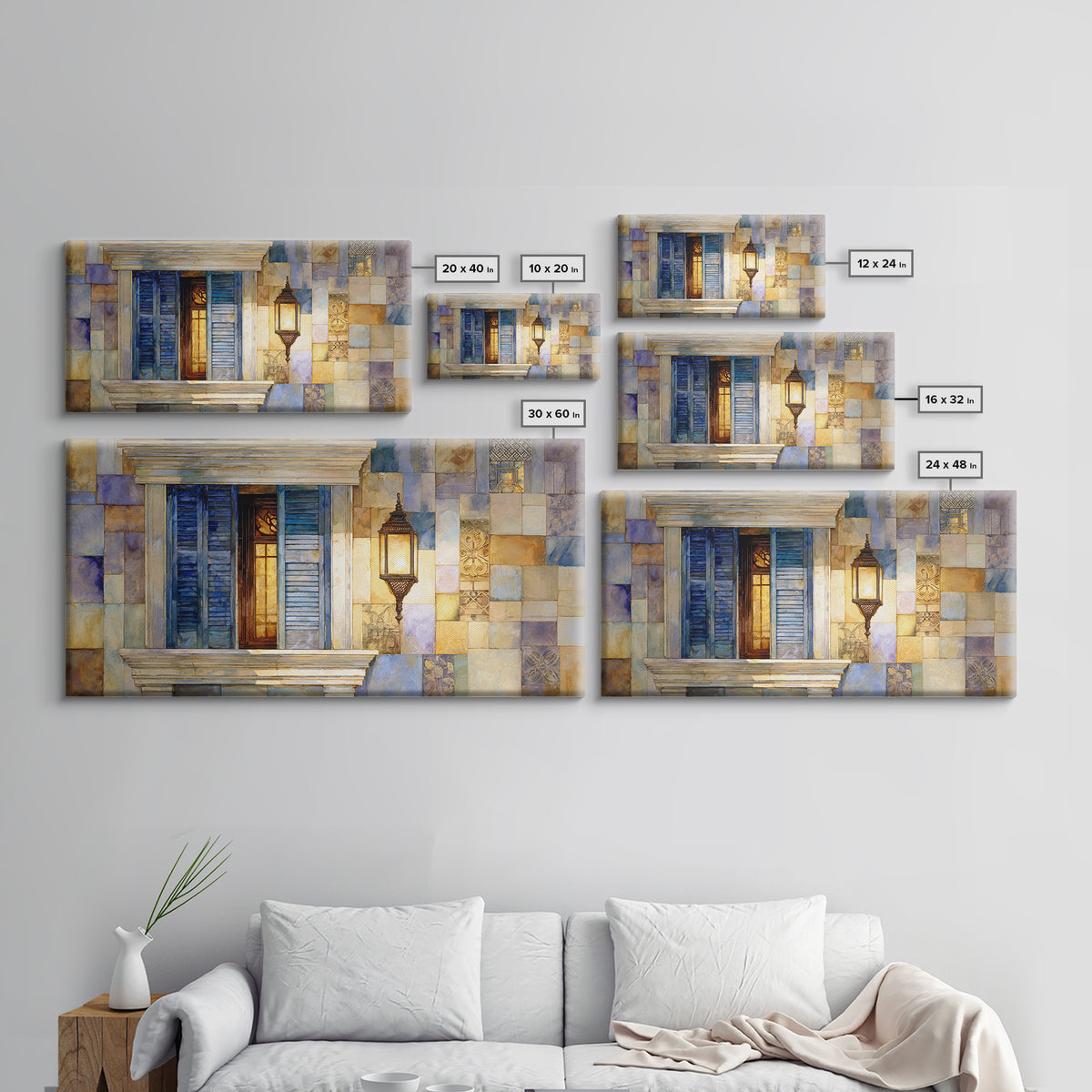 Weathered Window with Blue Shutters Canvas Print, French Country Art, Gallery Decor, Farmhouse Decor, Fine Art, Country, FCA-2x1-17