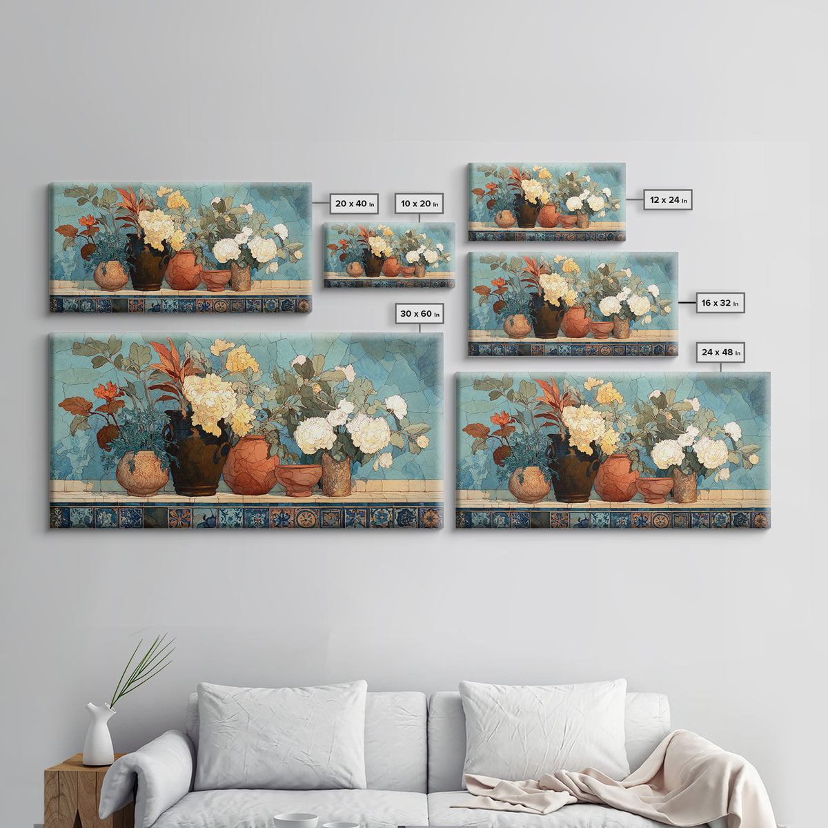 Antique Copper Pot and Flowers Still Life Canvas Print, French Country Art, Art Print, Farmhouse Decor, Fine Art, Country, FCA-2x1-44
