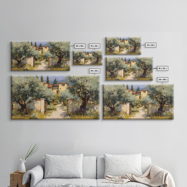 Sunlit Provence Olive Grove Canvas Print, French Country Art, Luxury Decor, Farmhouse Decor, Fine Art, Country, Oil Painting, FCA-2x1-49