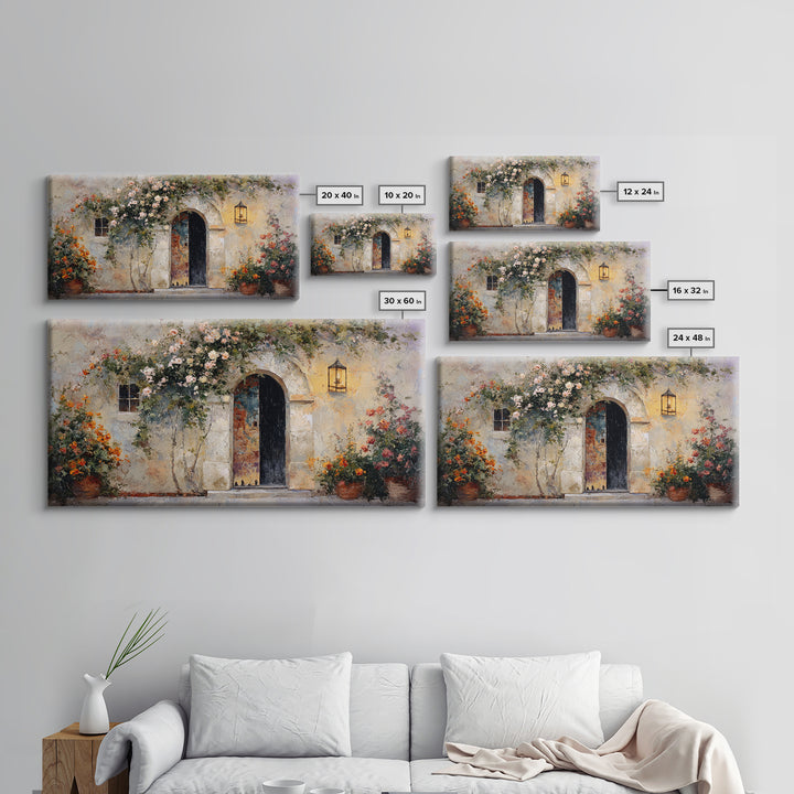 Rustic Door Covered Canvas Print, French Country Art, Statement Artwork, Farmhouse Decor, Fine Art, Country, Digital Art, FCA-2x1-61