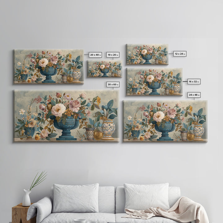Ch Teau Garden Urn Canvas Print, French Country Art, Printable Art, Farmhouse Decor, Watercolor Art, Country, Eclectic Wall Art, FCA-2x1-63