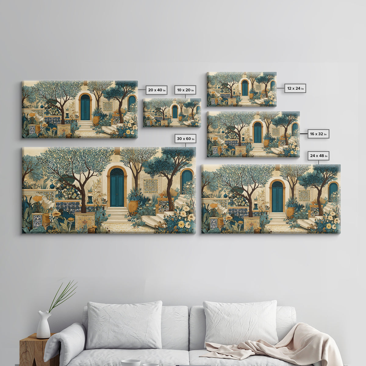 Sunlit Provence Olive Grove Canvas Print, French Country Art, Luxury Decor, Farmhouse Decor, Fine Art, Country, Oil Painting, FCA-2x1-73