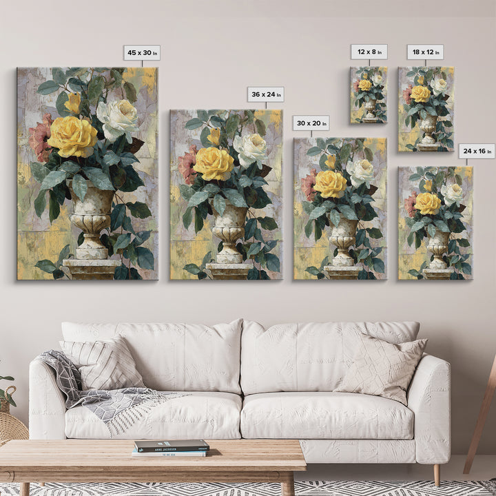 Ch Teau Garden Urn Canvas Print, French Country Art, Fine Art Print, Farmhouse Decor, Watercolor Art, Country, Digital Prints, FCA-2x3-99
