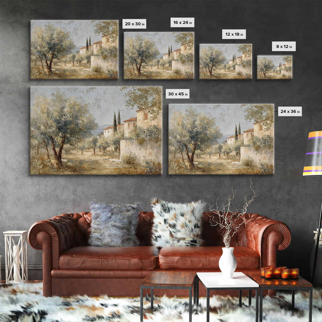 Sunlit Provence Olive Grove Canvas Print, French Country Art, Original Painting, Farmhouse Decor, Country, Coastal Wall Art, FCA-3x2-57