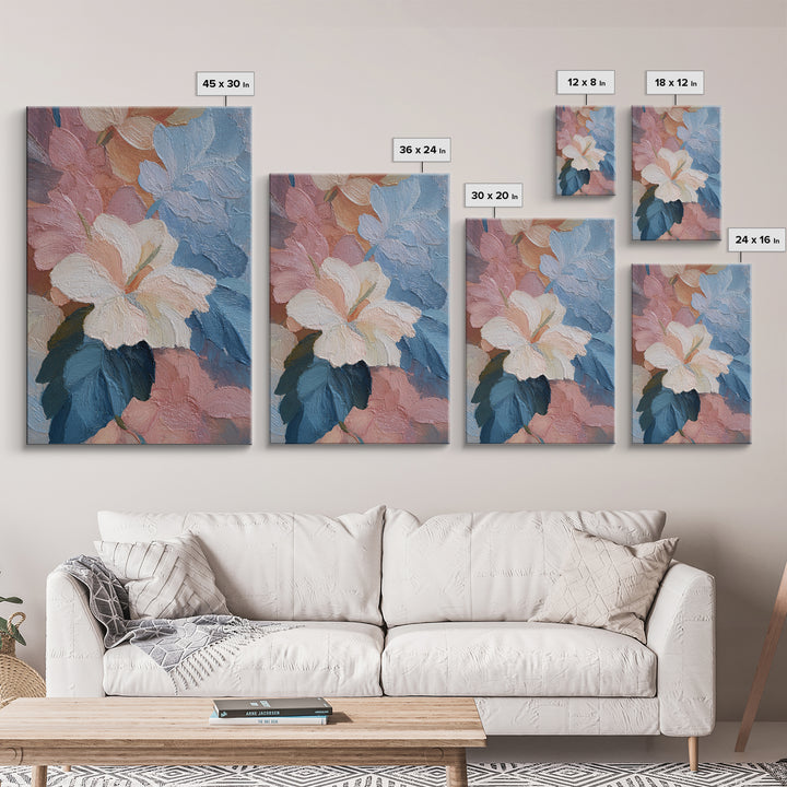 Abstract Flower Forms Canvas Print, Floral Art, Art, Living Room Decor, Oil Painting, Bloom, Art Nouveau Decor, FLO-2x3-50