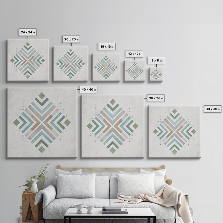 Minimal Motivational Symbol Using Arrows and Shapes Canvas Print, Fitness Studio Art, Minimalist Art Print, Gym Decor, Motion, FSA-1x1-61
