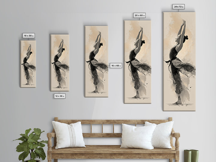 Martial Artist Pose Framed Canvas Print, Fitness Studio Art, Room Decor, Gym Decor, Fine Art, Motion, Motivational Poster, FSA-1x3-79