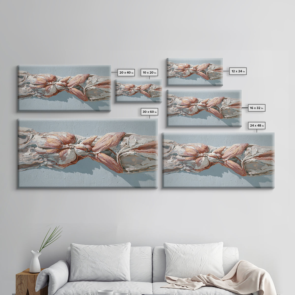 Anatomical Muscle Study Canvas Print, Fitness Studio Art, Art Print, Gym Decor, Oil Painting, Motion, Motivational Poster, FSA-2x1-53
