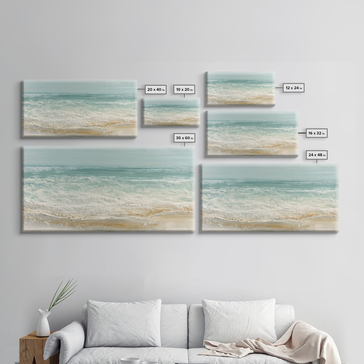 Tropical Trail Hike Landscape for Wellness Mood Framed Canvas Print, Fitness Studio Art, Boho Decor, Gym Decor, Motion, FSA-2x1-65